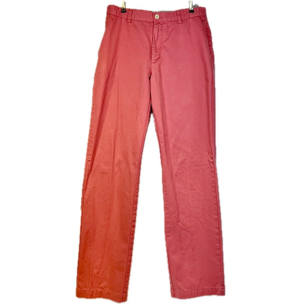 Vineyard Vines Mens 32 x 34 Jetty Red Club Pants Straight Leg Chino Flat Front